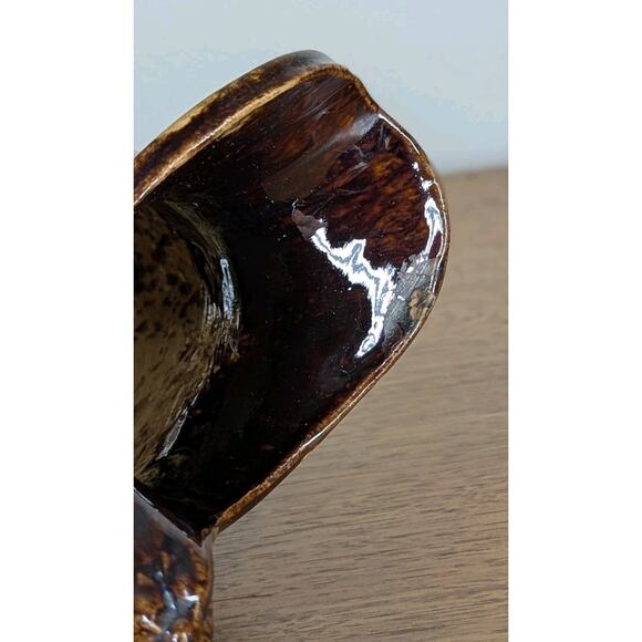 Vintage Bennington Rockingham Yellowware Spongeware Stoneware Pottery Pitcher - Picture 7 of 12